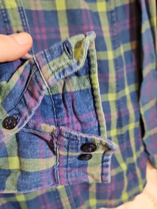 Orvis Green & Blue Plaid Long-Sleeve Button-Down Shirt - Picture 3 of 11